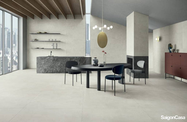 Gạch Vân Đá Tự Nhiên Stonecloud White 60x120cm - SaigonCasa | Curated Surfaces & Contemporary Living