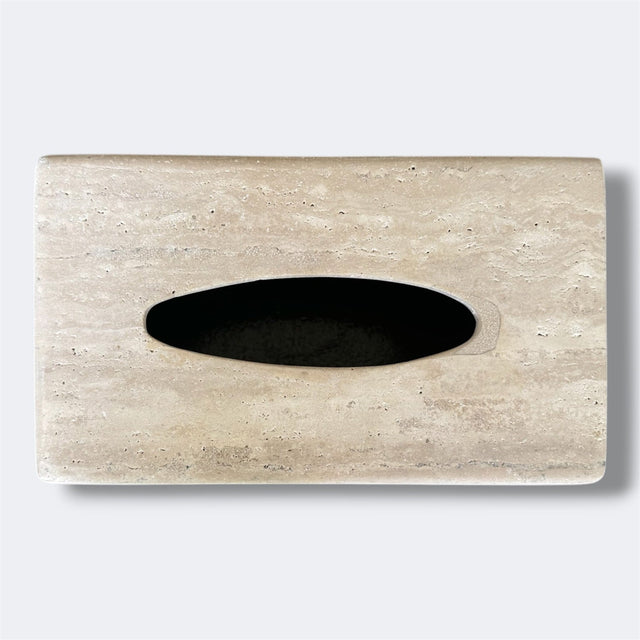 Hộp Đựng Khăn Giấy Travertine - SaigonCasa | Curated Surfaces & Contemporary Living