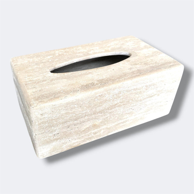 Hộp Đựng Khăn Giấy Travertine - SaigonCasa | Curated Surfaces & Contemporary Living