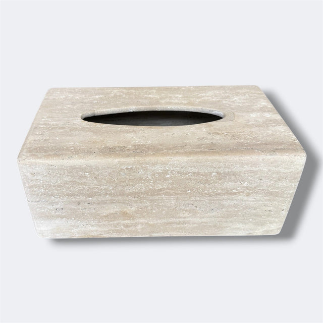 Hộp Đựng Khăn Giấy Travertine - SaigonCasa | Curated Surfaces & Contemporary Living