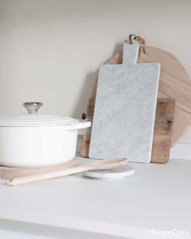 Khay Đá Marble Với Quai Da - SaigonCasa | Curated Surfaces & Contemporary Living