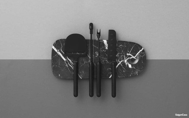 khay đá Nero Marquina