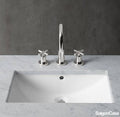 Lavabo Đơn Mặt Đá + Chân Kim Loại - SaigonCasa | Curated Surfaces & Contemporary Living