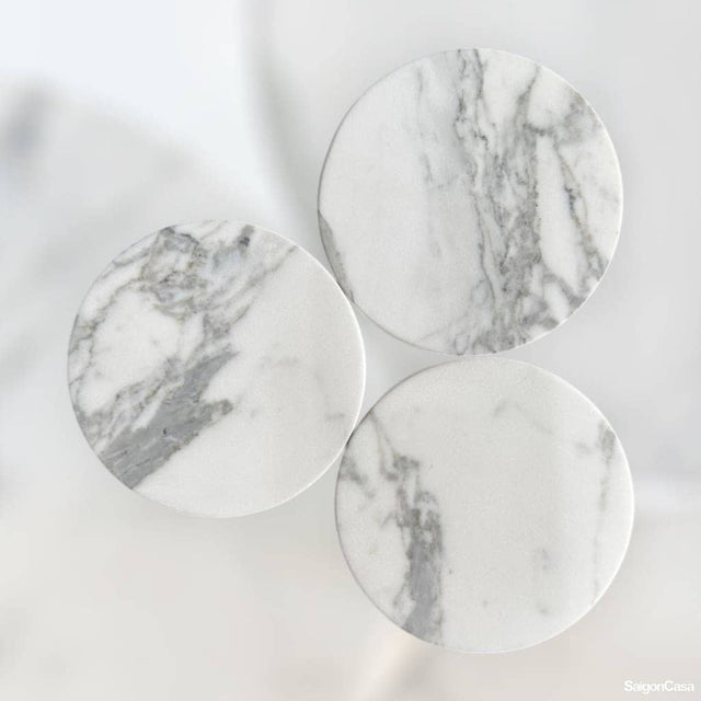 Lót Ly Đá Marble Tròn - SaigonCasa | Curated Surfaces & Contemporary Living