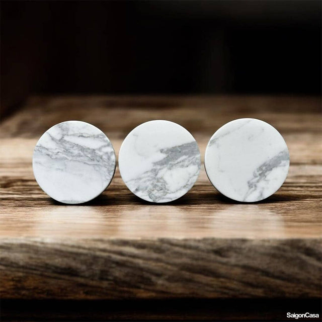 Lót Ly Đá Marble Tròn - SaigonCasa | Curated Surfaces & Contemporary Living