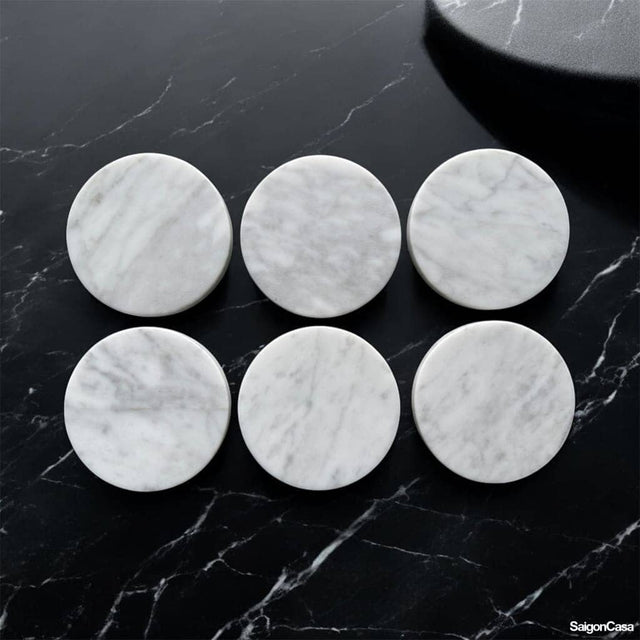 Lót Ly Đá Marble Tròn - SaigonCasa | Curated Surfaces & Contemporary Living