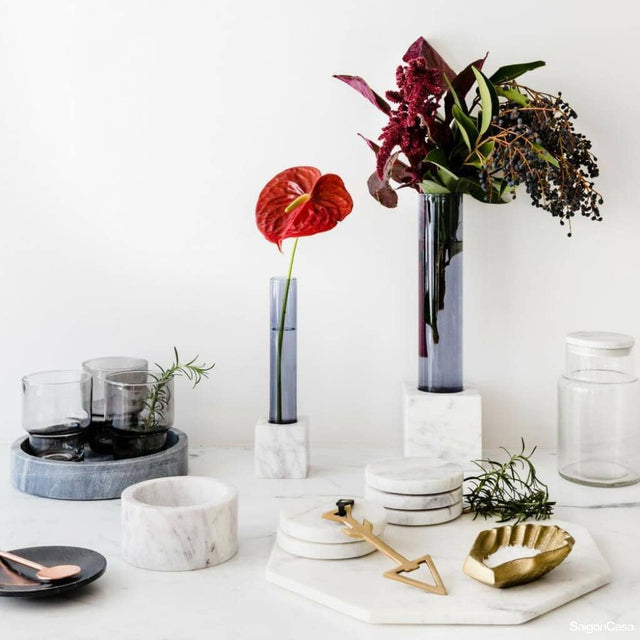 Lót Ly Đá Marble Tròn - SaigonCasa | Curated Surfaces & Contemporary Living