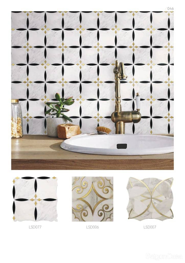 Luxury Marble Waterjet Mosaic - SaigonCasa | Curated Surfaces & Contemporary Living