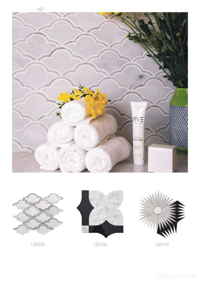 Luxury Marble Waterjet Mosaic - SaigonCasa | Curated Surfaces & Contemporary Living