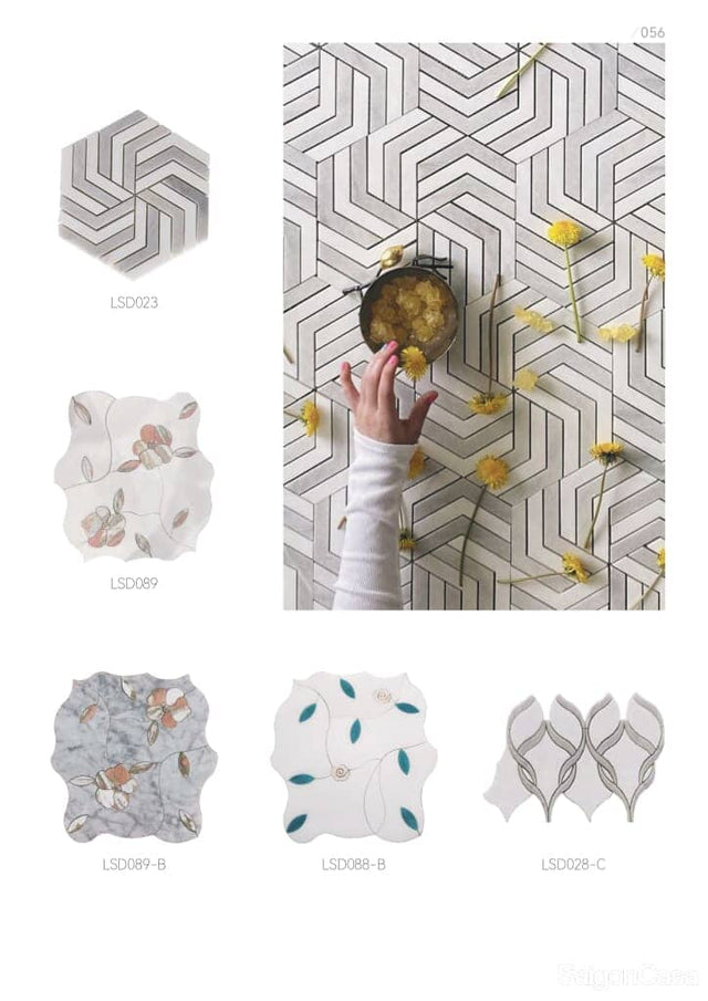Luxury Marble Waterjet Mosaic - SaigonCasa | Curated Surfaces & Contemporary Living