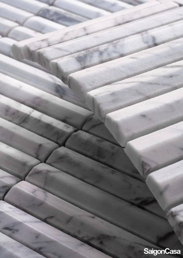 Mosaic Đá 3D Arabescato - SaigonCasa | Curated Surfaces & Contemporary Living