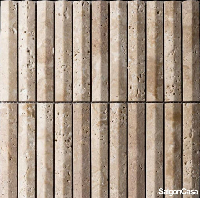 Mosaic Đá 3D Travertino - SaigonCasa | Curated Surfaces & Contemporary Living