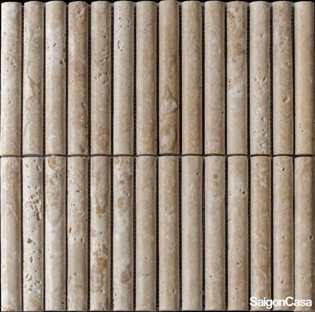 Mosaic Đá 3D Travertino - SaigonCasa | Curated Surfaces & Contemporary Living