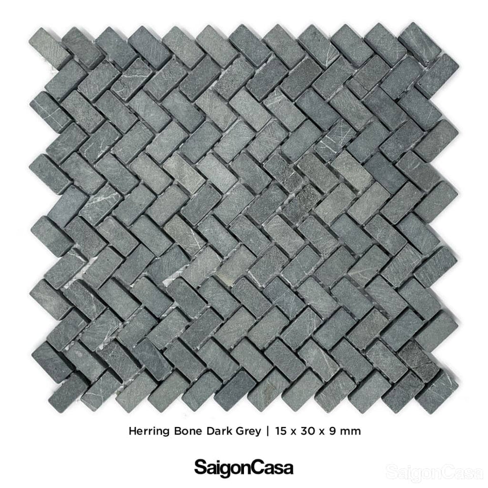 mosaic đá  herringbone