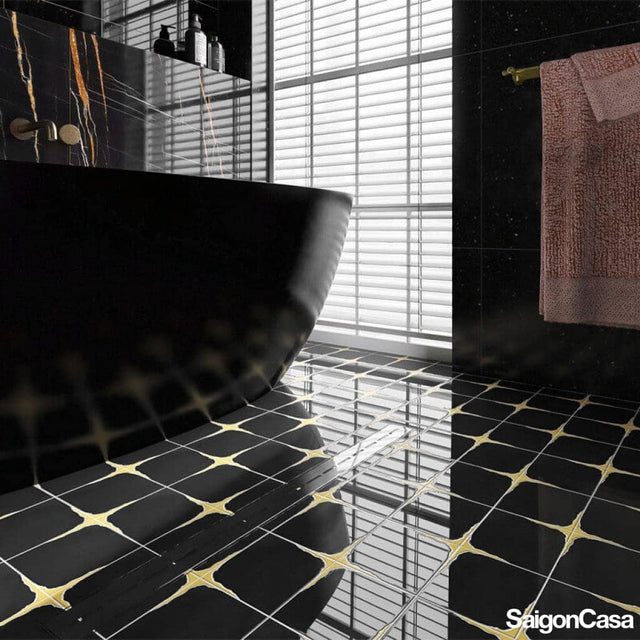 Mosaic Đá Marble & Brass - SaigonCasa | Curated Surfaces & Contemporary Living