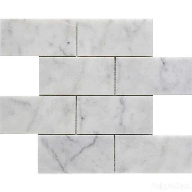Mosaic Đá Marble Carrara - SaigonCasa | Curated Surfaces & Contemporary Living