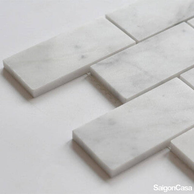Mosaic Đá Marble Carrara - SaigonCasa | Curated Surfaces & Contemporary Living