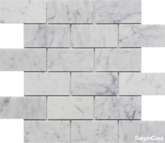 Mosaic Đá Marble Carrara - SaigonCasa | Curated Surfaces & Contemporary Living