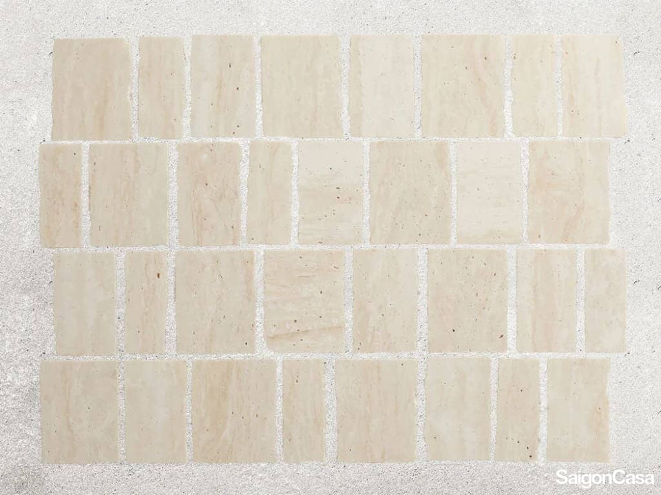 Mosaic Đá Marble Cắt Thô