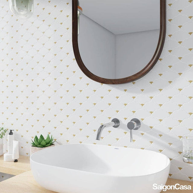 Mosaic Đá Marble Cloud - SaigonCasa | Curated Surfaces & Contemporary Living