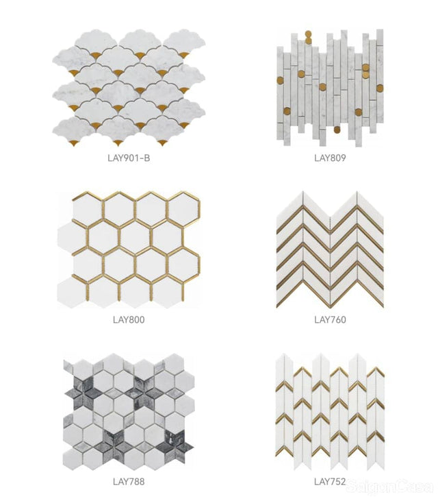 Mosaic Đá Marble Deluxe - SaigonCasa | Curated Surfaces & Contemporary Living