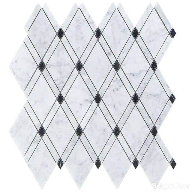 Mosaic Đá Marble Hình Thoi - SaigonCasa | Curated Surfaces & Contemporary Living