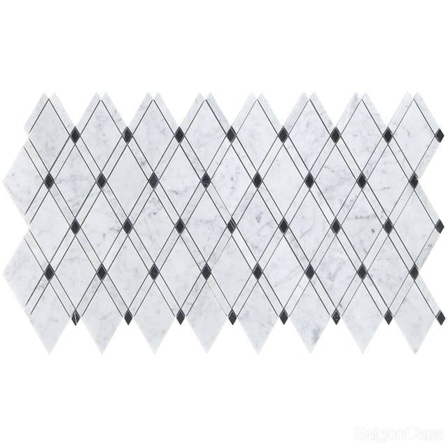Mosaic Đá Marble Hình Thoi - SaigonCasa | Curated Surfaces & Contemporary Living