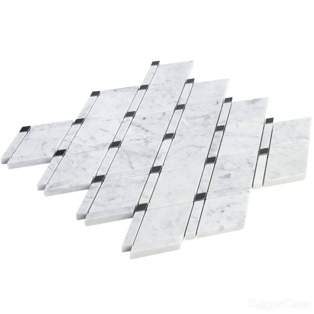 Mosaic Đá Tự Nhiên Hình Thoi