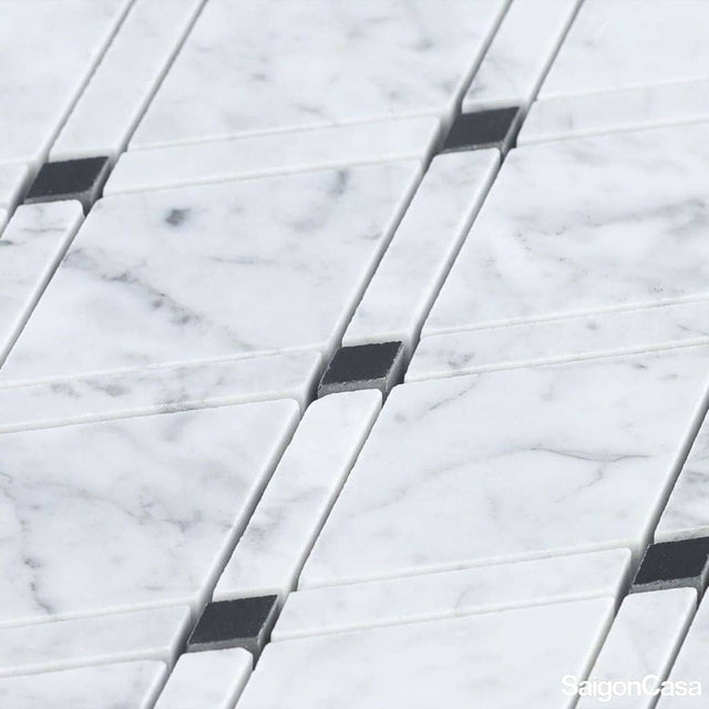 Mosaic Đá Marble Hình Thoi - SaigonCasa | Curated Surfaces & Contemporary Living
