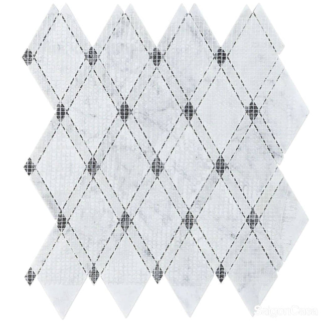 Mosaic Đá Marble Hình Thoi - SaigonCasa | Curated Surfaces & Contemporary Living