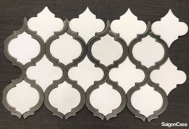Mosaic Đá Marble & Kim Loại Arabesque - SaigonCasa | Curated Surfaces & Contemporary Living