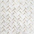Mosaic Đá Marble & Kim Loại Carrara Chevron - SaigonCasa | Curated Surfaces & Contemporary Living