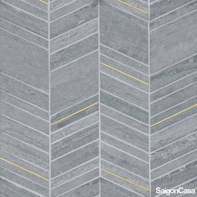 Mosaic Đá Marble & Kim Loại Chevron - SaigonCasa | Curated Surfaces & Contemporary Living
