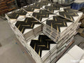 Mosaic Đá Marble & Kim Loại Nero Chevron - SaigonCasa | Curated Surfaces & Contemporary Living