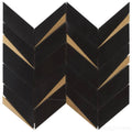 Mosaic Đá Marble & Kim Loại Nero Chevron - SaigonCasa | Curated Surfaces & Contemporary Living