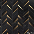 Mosaic Đá Marble & Kim Loại Nero Chevron - SaigonCasa | Curated Surfaces & Contemporary Living