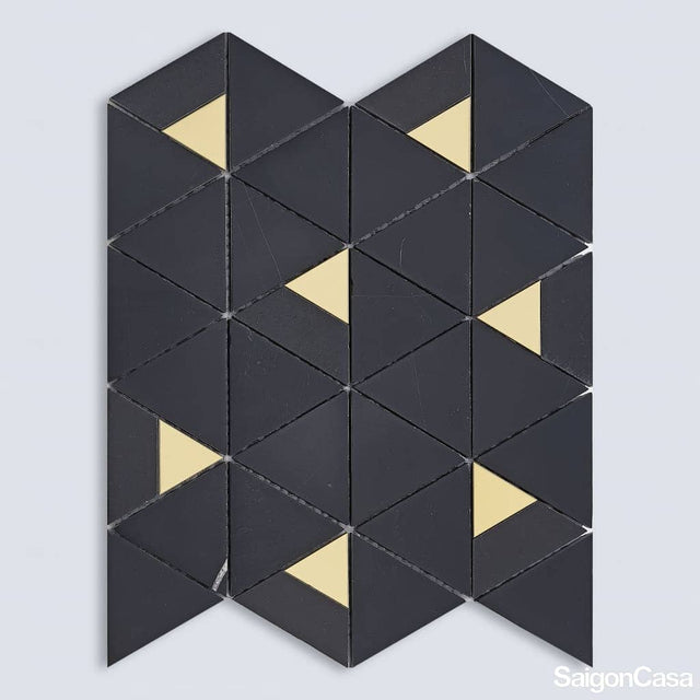 mosaic đá marble & kim loại triangle