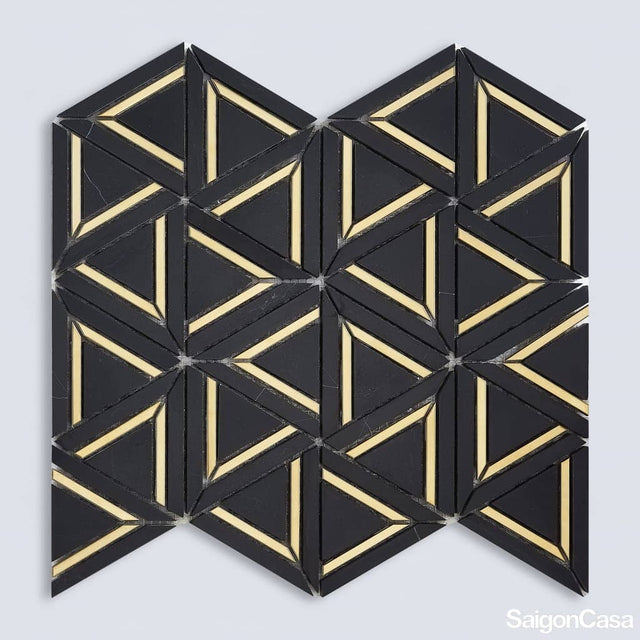Mosaic Đá Marble & Kim Loại Triangle - SaigonCasa | Curated Surfaces & Contemporary Living