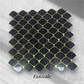 Mosaic Đá Marble Nero Fan - SaigonCasa | Curated Surfaces & Contemporary Living