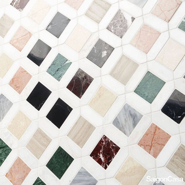 Mosaic Đá Marble Nhiều Màu New Orleans - SaigonCasa | Curated Surfaces & Contemporary Living