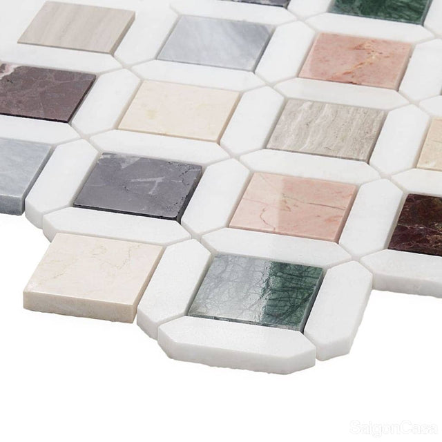 Mosaic Đá Marble Nhiều Màu New Orleans - SaigonCasa | Curated Surfaces & Contemporary Living