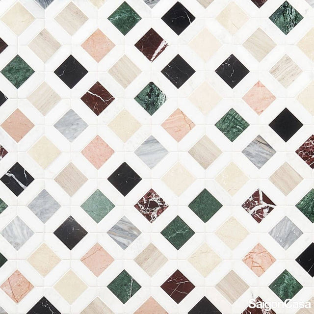 Mosaic Đá Marble Nhiều Màu New Orleans - SaigonCasa | Curated Surfaces & Contemporary Living