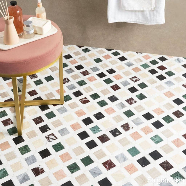 Mosaic Đá Marble Nhiều Màu New Orleans - SaigonCasa | Curated Surfaces & Contemporary Living