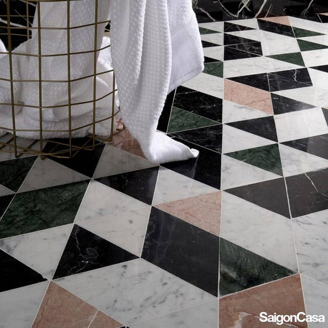 Mosaic Đá Marble Quatro Mix - SaigonCasa | Curated Surfaces & Contemporary Living