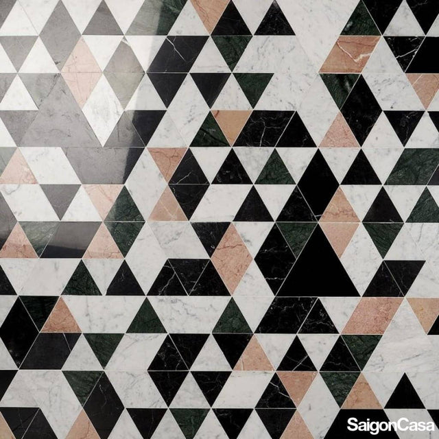 Mosaic Đá Marble Quatro Mix - SaigonCasa | Curated Surfaces & Contemporary Living
