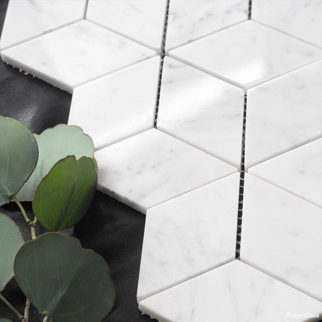 Mosaic Đá Marble Rhombus - SaigonCasa | Curated Surfaces & Contemporary Living