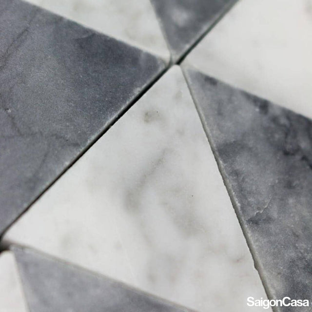 Mosaic Đá Marble Triangle Mix - SaigonCasa | Curated Surfaces & Contemporary Living