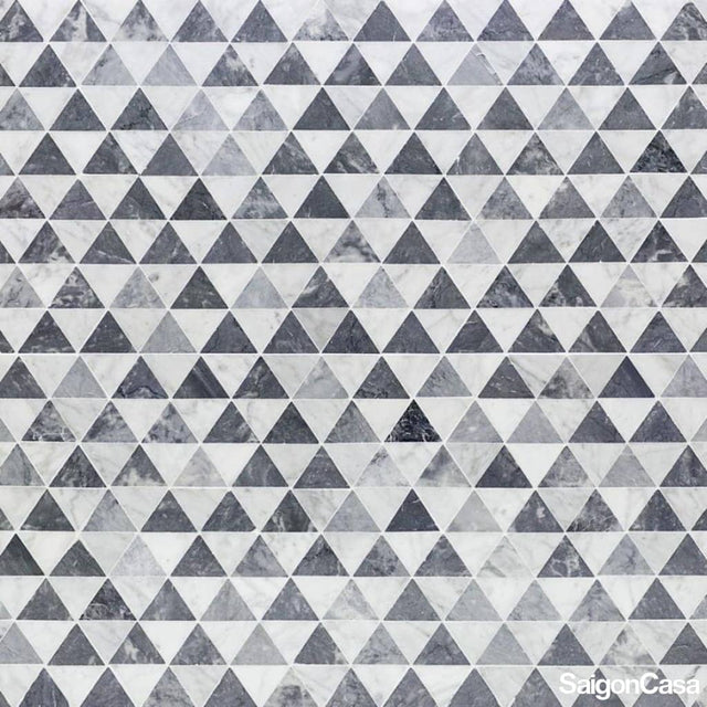 Mosaic Đá Marble Triangle Mix - SaigonCasa | Curated Surfaces & Contemporary Living
