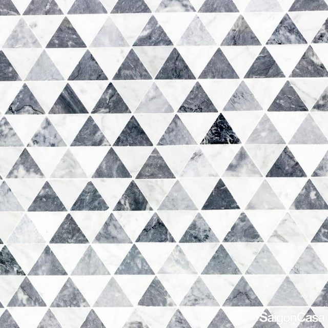 Mosaic Đá Marble Triangle Mix - SaigonCasa | Curated Surfaces & Contemporary Living