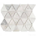 Mosaic Đá Marble Triangle White & Round - SaigonCasa | Curated Surfaces & Contemporary Living